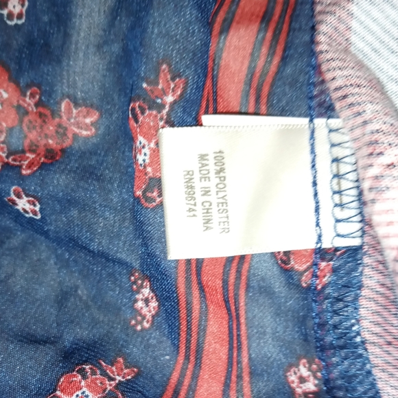 Self Esteem Red Blue Plaid Open Front 3/4 Slv Top Sz 3X - Picture 3 of 13